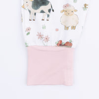 Cute Farm Animals Pink - Short Sleeve Loungewear Set