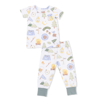 Camping Blue - Short Sleeve Loungewear Set