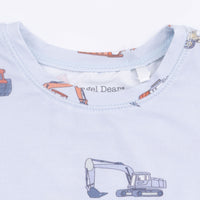 Construction Vehicles - Short Sleeve Loungewear Set