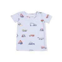 Construction Vehicles - Short Sleeve Loungewear Set
