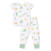 Pickles Playing Pickleball - Short Sleeve Loungewear Set
