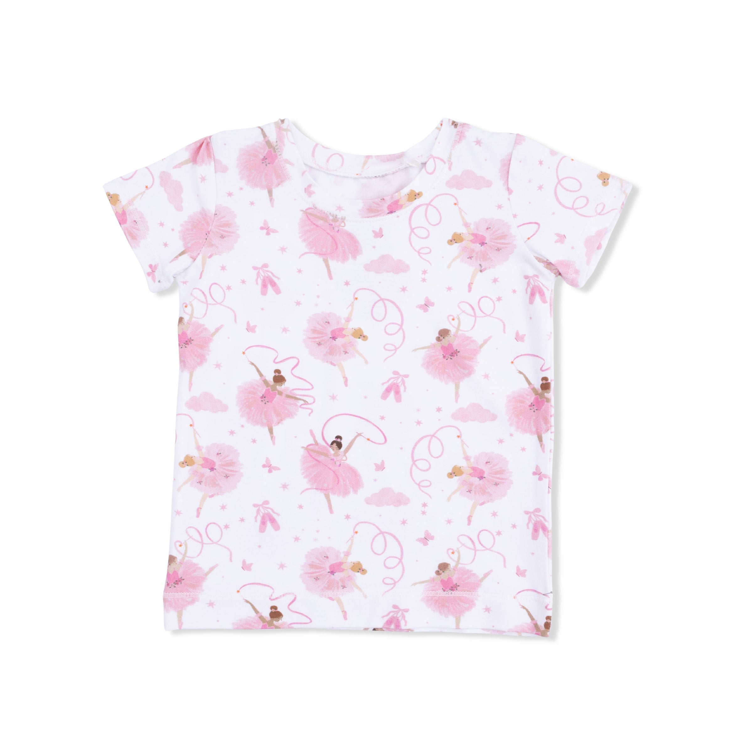 Ribbon Ballerinas - Short Sleeve Loungewear Set