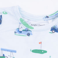 Vintage Golf Carts Blue - Short Sleeve Loungewear Set