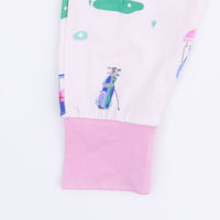 Vintage Golf Carts Pink - Short Sleeve Loungewear Set
