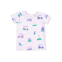 Vintage Golf Carts Pink - Short Sleeve Loungewear Set
