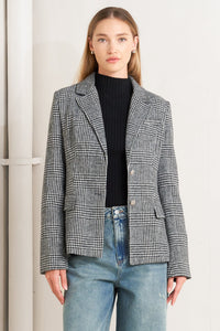 CITY CHECKLINE WOOLEN WOVEN JACKET