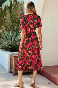 Marissa- Green Floral Maxi Dress