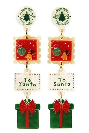 Letters to Santa Earrings