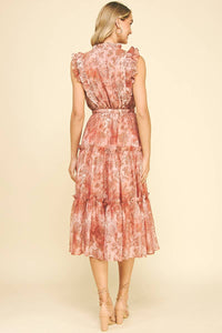 Janette- Floral Tiered Midi Dress