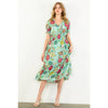 Maurice- Short Sleeve Floral Maxi Dress