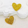 Resin Glitter Heart Earrings