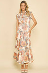 Roxy-Floral Print Tiered Maxi Dress