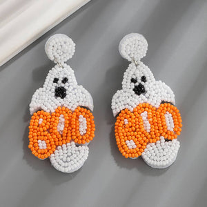 Seed Bead Ghost Earrings