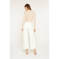 HIGH RISE CROPPED WIDE LEG WITH PATCH PKT