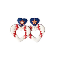 Astros Baseball Earrings 
