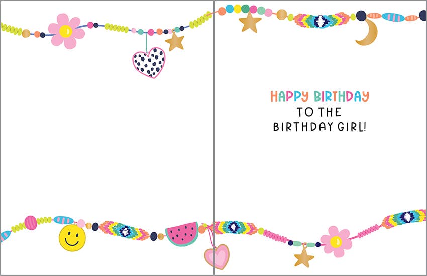 Birthday Greeting Card - Charm Bracelets