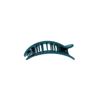 Teal With It | Small | Flat Round Hair Clip
