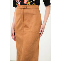 Long Suede Skirt