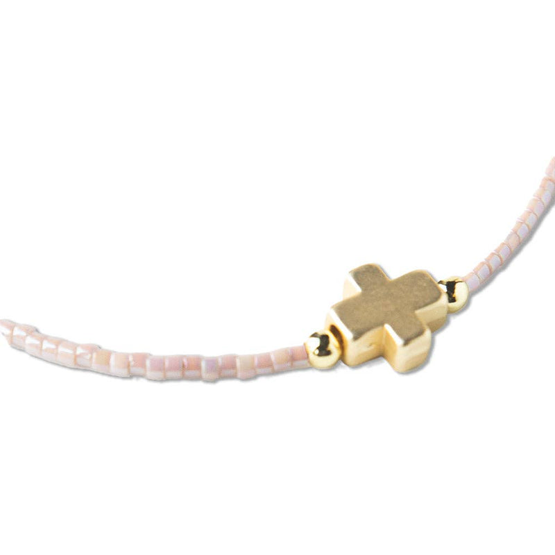 Faithful Cross Bangle-Champagne, Cross Bracelet | Christian
