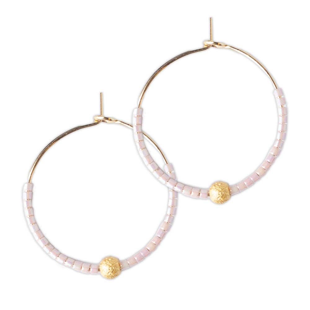 Sprinkles Hoop Earrings-Champagne/Gold