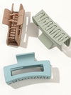 Big Square Matte Hair Claw Clips