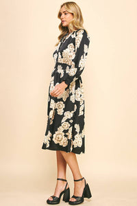 Annalyn - Floral Print Midi Dress