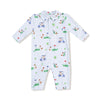 Dog Gone Golf - Blue - Polo Romper