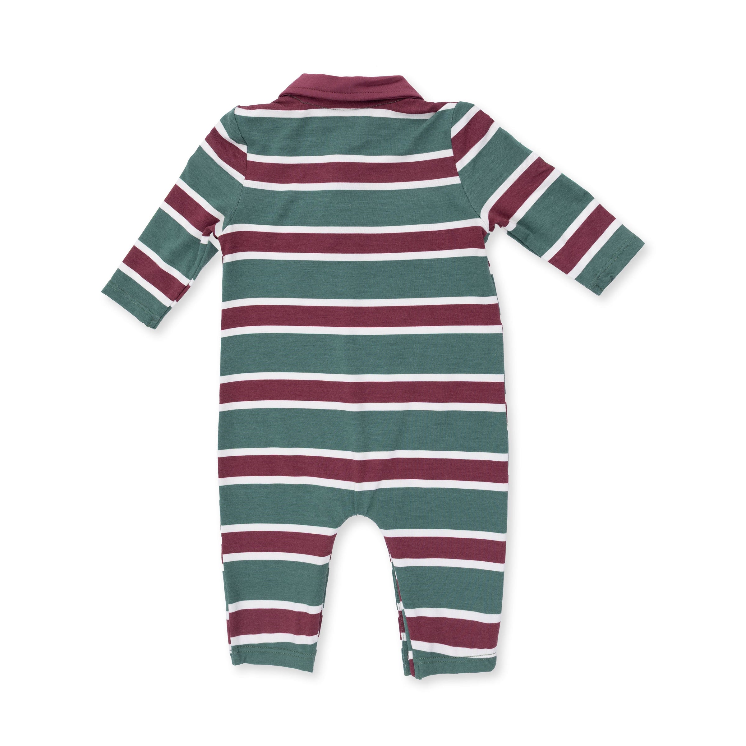 Rugby Stripe Green - Polo Romper