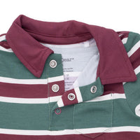 Rugby Stripe Green - Polo Romper