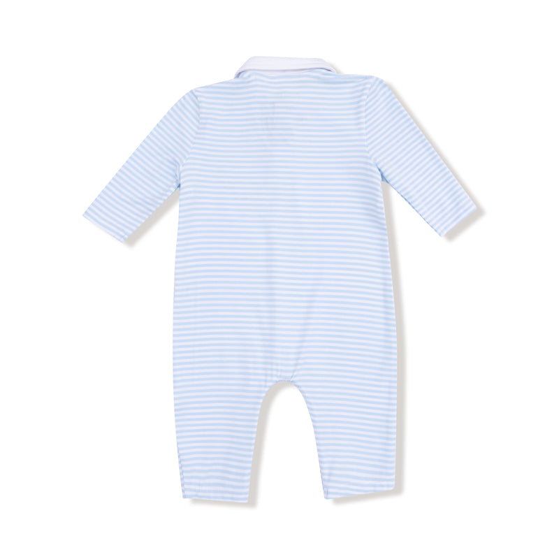 Baby Golf Carts - Blue - Polo Romper
