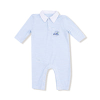Baby Golf Carts - Blue - Polo Romper