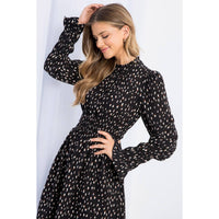 Gretchen -Smocked Waist Print Dress