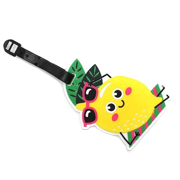 Beach Lemon With Sunglasses Luggage Tag