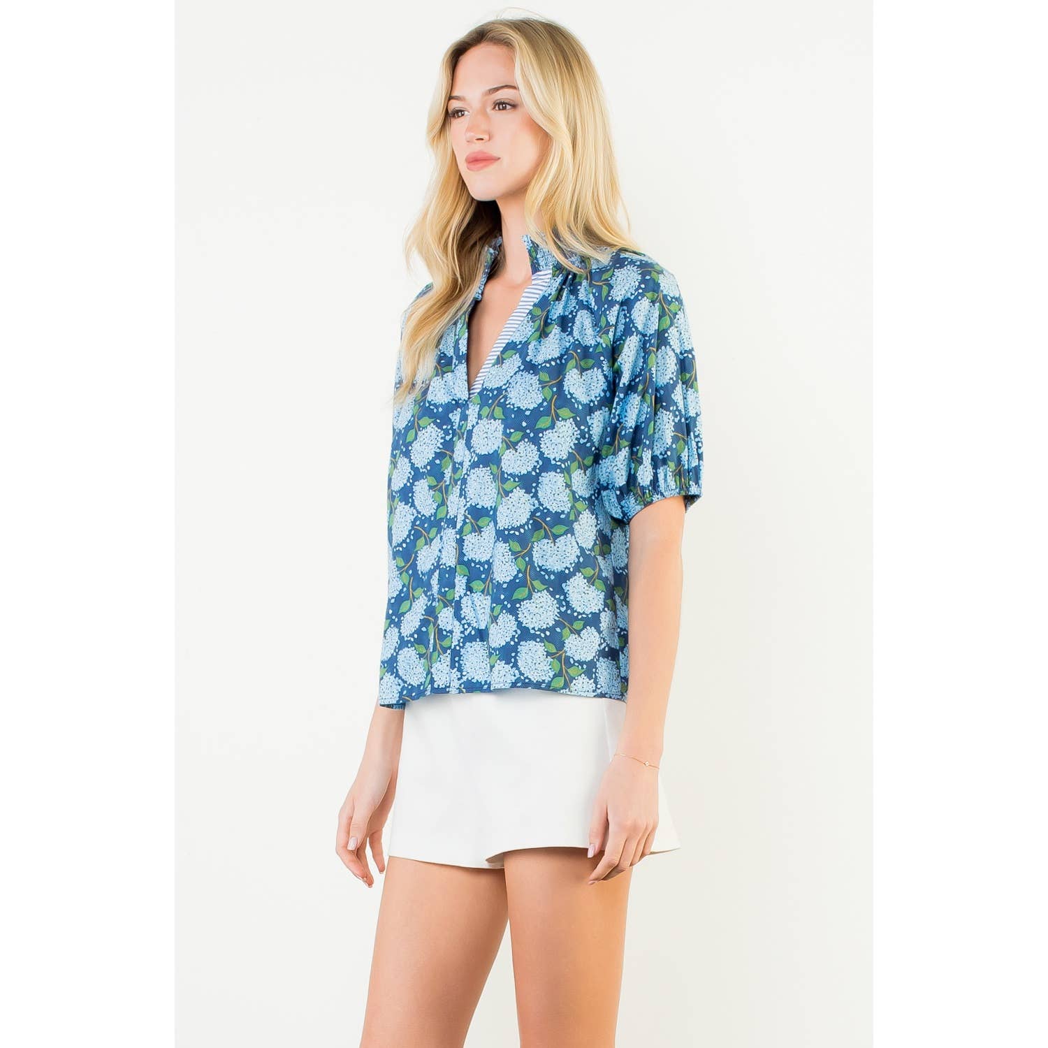 Sawyer - Puff Sleeve Flower Print Top