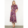 Presley-Smocked Waist Tassel Floral Maxi Dress