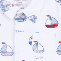 Bubbly Sailboats Blue - Polo Shortie