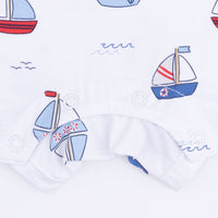 Bubbly Sailboats Blue - Polo Shortie