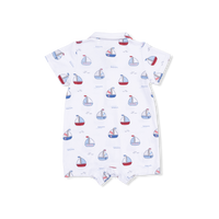 Bubbly Sailboats Blue - Polo Shortie