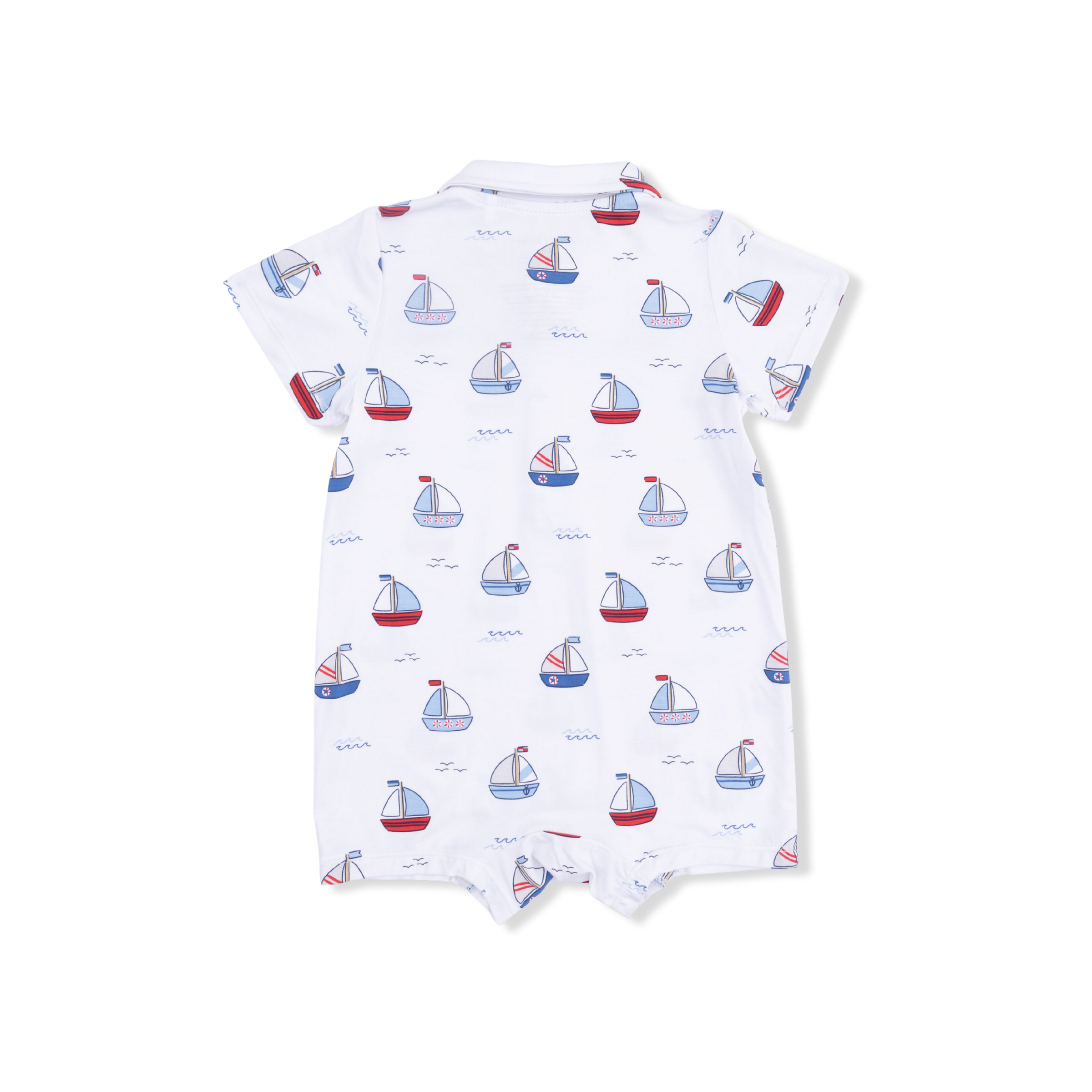 Bubbly Sailboats Blue - Polo Shortie