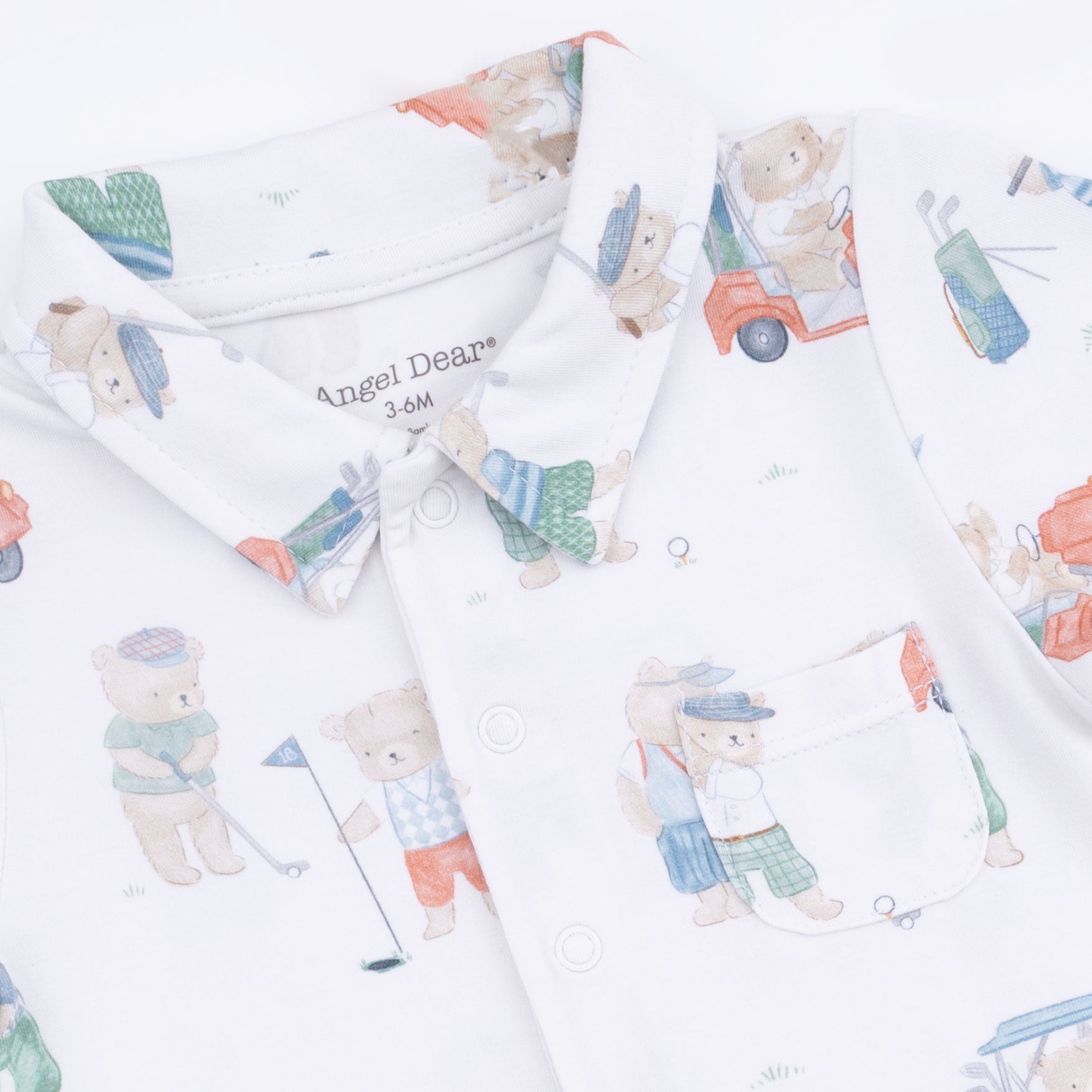 Golfing Teddy Bears - Polo Shortie with  Bucket hat