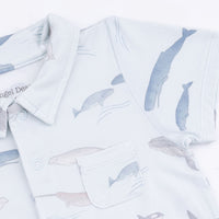 Little Whales - Polo Shortie & Bandana Bib