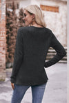 Amy Round Neck Button Fitting Pullover