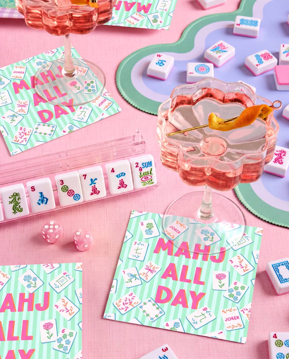 Mahj All Day Cocktail Napkins 25pk | mahjong, party, girly