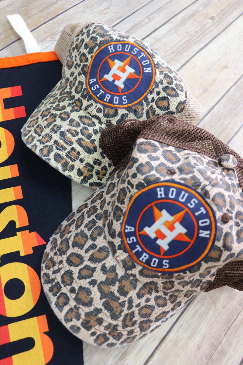 Astros Leopard Trucker Hat