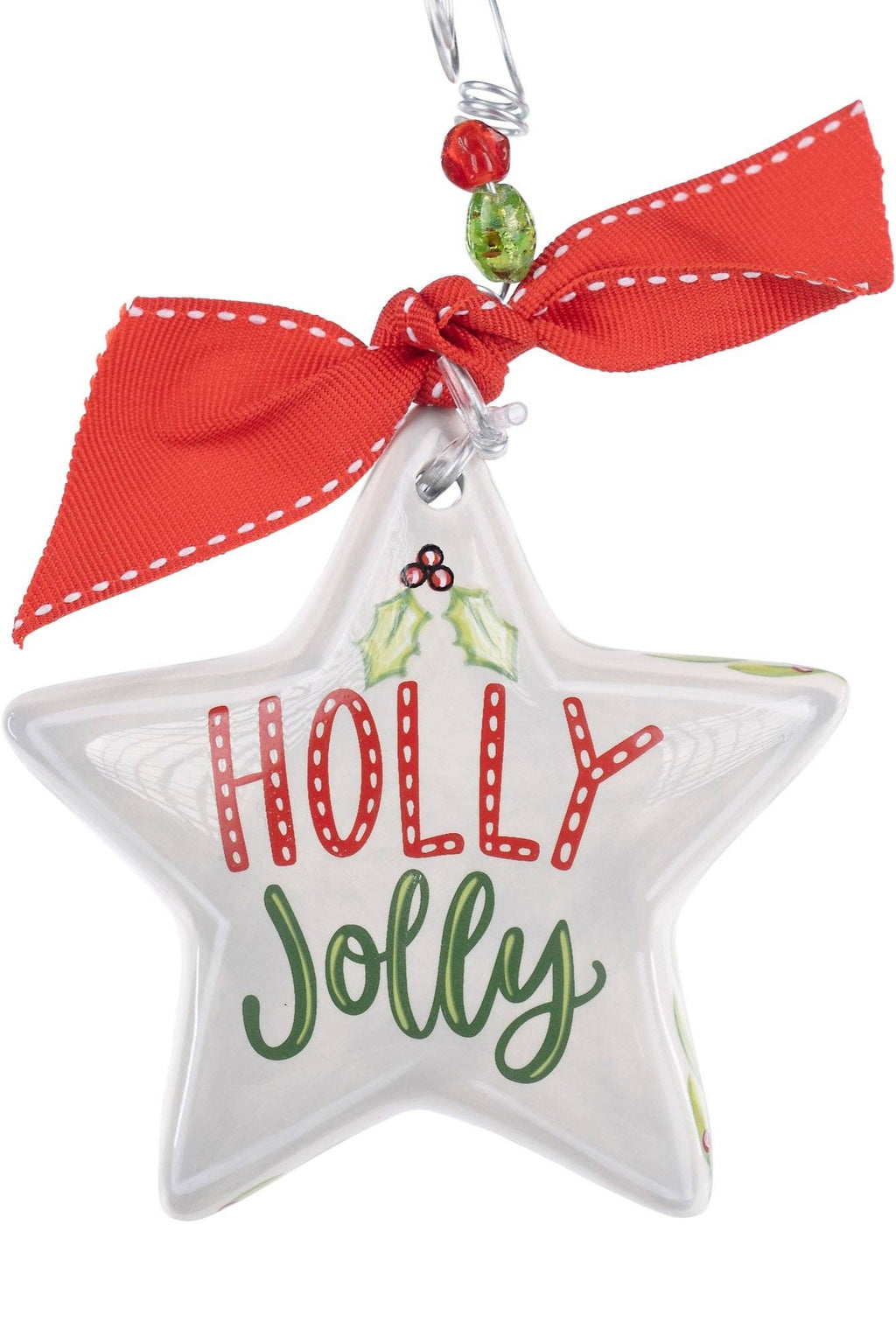 Holly Jolly Star Puff Ornament