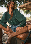 Faye Forest Green Blouse