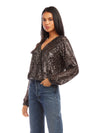 Sequin Wrap Top