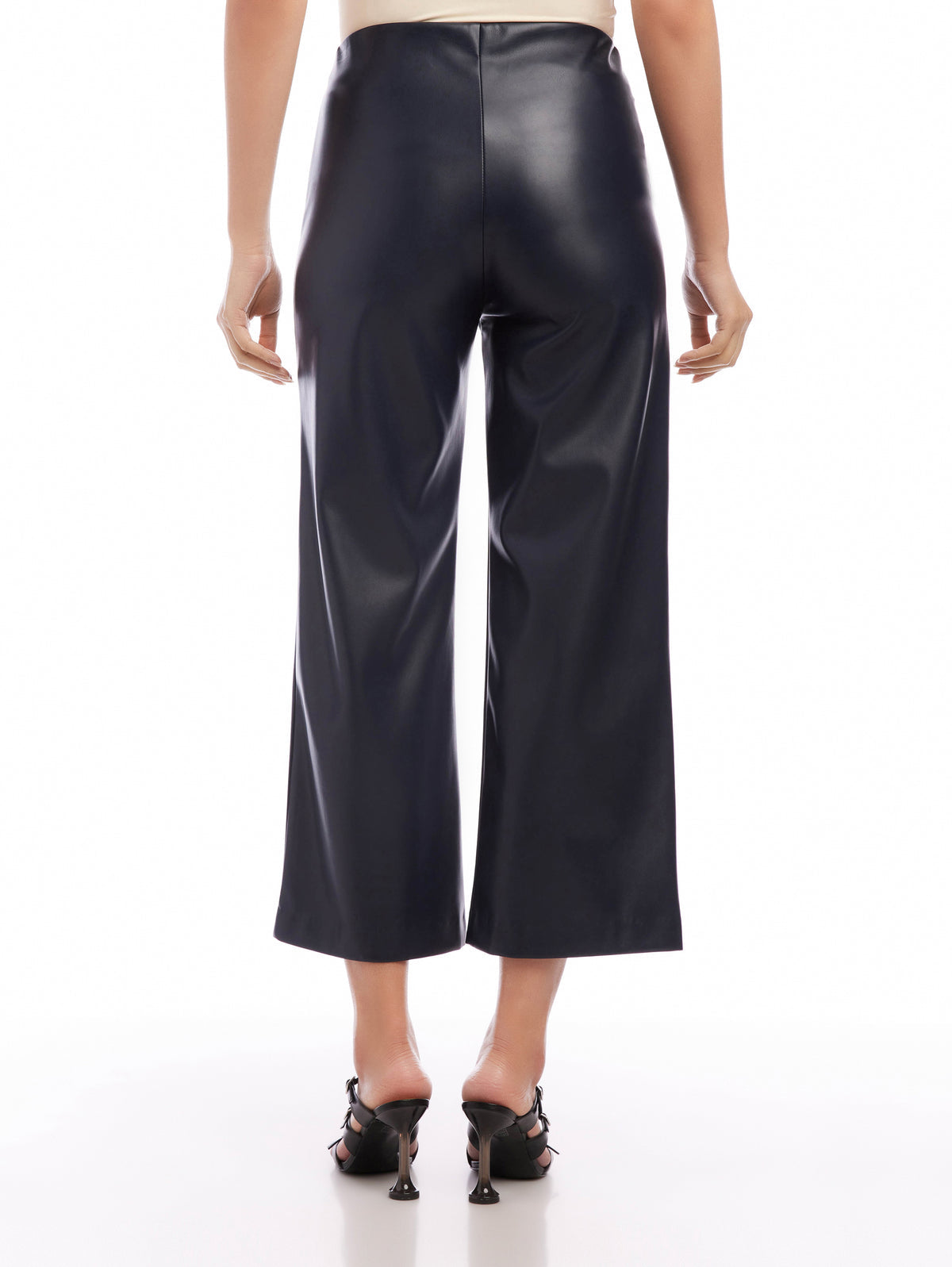 Wanda - Navy Wide Leg Cropped Pants