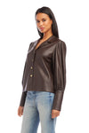 Faux Leather Shirt