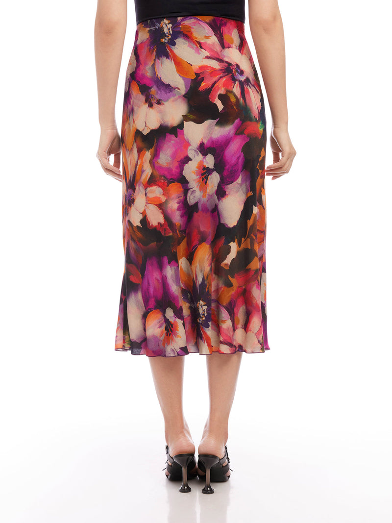 Bias Cut Midi Skirt